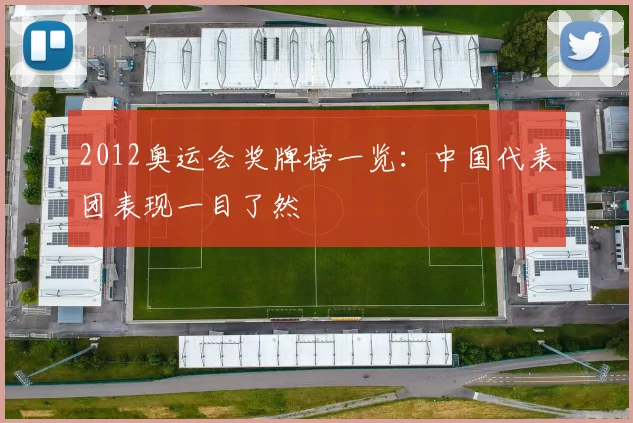 2012奥运会奖牌榜一览:中国代表团表现一目了然